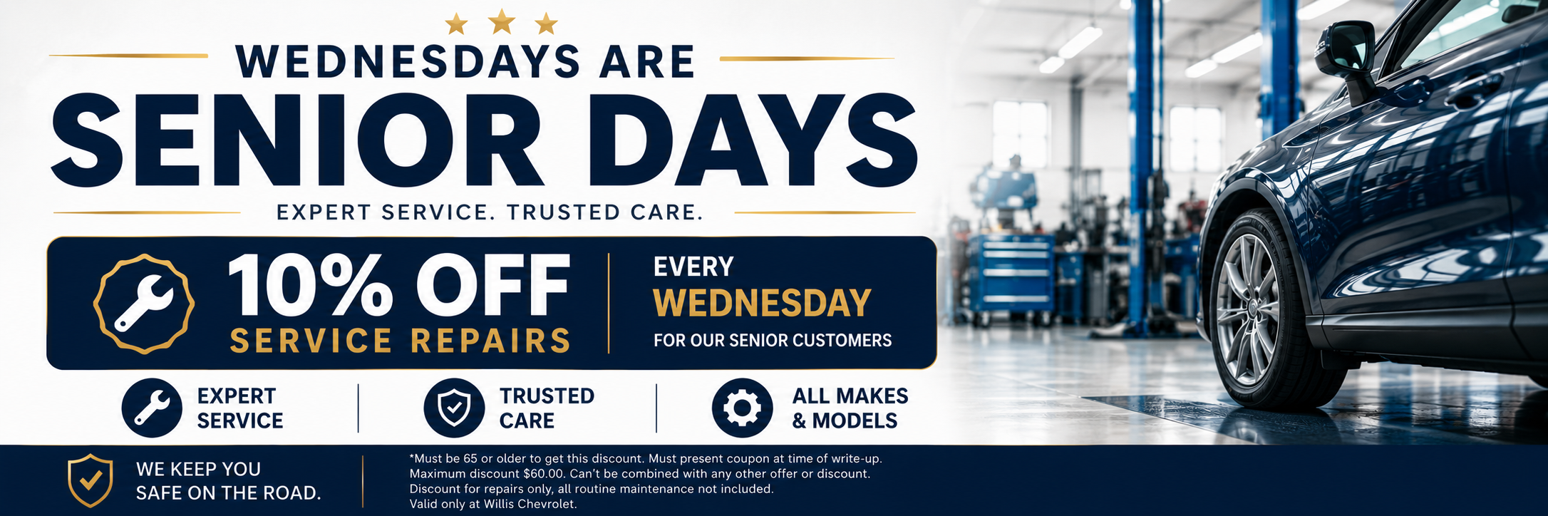 Senior Wednesday, 10% off Service Repair